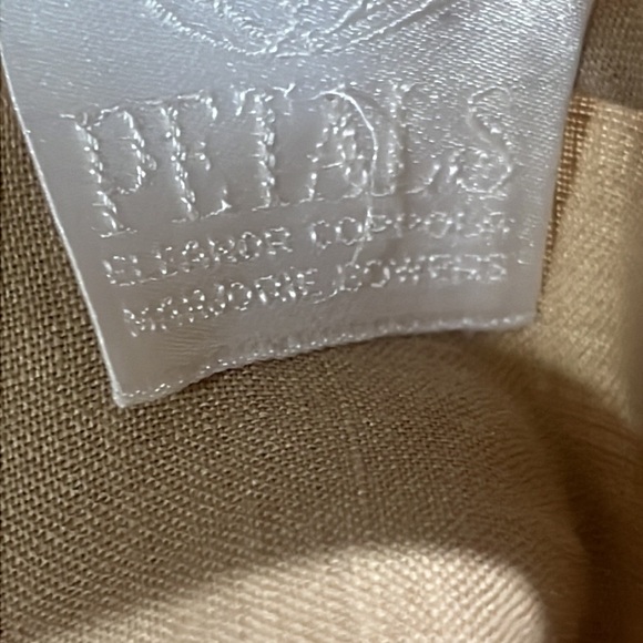 Petals VINTAGE Beige LINEN KIMONO, COPPOLA & BOWERS SIZE L - Picture 12 of 12